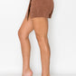 Button-accented Asymmetrical Mini Skort