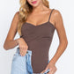Twisted Cami Bodysuit W/bra Cup