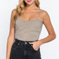 Twisted Cami Bodysuit W/bra Cup