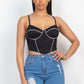 Bustier Sleeveless Ribbed Top