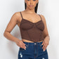 Bustier Sleeveless Ribbed Top