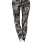 Yoga Style Banded Lined Multi Printed Knit Legging With High Waist