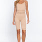 Round Neck Pointelle Detail Seamless Rib Romper