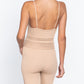 Round Neck Pointelle Detail Seamless Rib Romper