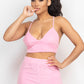 Terry Towel Bralette Top & Mini Shorts Set