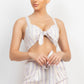 Tie-front Striped Crop Top & Belted Shorts Set
