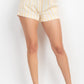 Tie-front Striped Crop Top & Belted Shorts Set
