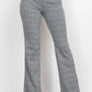 Plaid Cut-out Long Sleeve Top & Pants Set