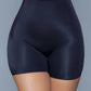 Black Seamless Mid-waist And Anti-chafing Slip Shorts