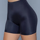 Black Seamless Mid-waist And Anti-chafing Slip Shorts