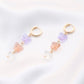 Triple Butterfly Huggie Dangle Earring