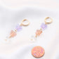 Triple Butterfly Huggie Dangle Earring