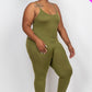 Plus Size Solid Bodycon Cami Jumpsuit