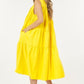 Sleeveless Basic Stretch Poplin Dress With Layers