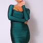 Sweetheart Pleated Front Sexy Mini Dress