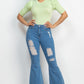 Round Neck Puff Ruched Sleeve Top
