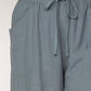Frayed Wide Leg Pants With Pockets