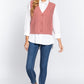 V-neck Cable Sweater Vest Cardigan