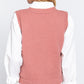 V-neck Cable Sweater Vest Cardigan