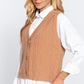 V-neck Cable Sweater Vest Cardigan