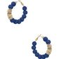 Clay Ball With Metal Accent Hoop Earring