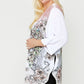 Floral Wings Sublimation Print, Long Body Cardigan