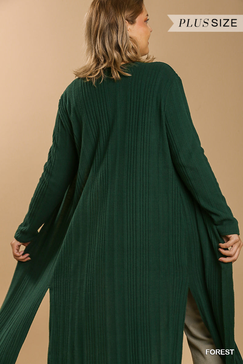 Open Front Long Body Cardigan