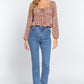 Shirring W/ribbon Woven Top