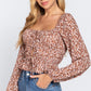 Shirring W/ribbon Woven Top