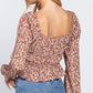 Shirring W/ribbon Woven Top