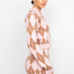Diamond Button-front Cardigan Top