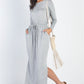 Midi Sleeve Basic Maxi Dress