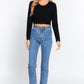 Long Slv Round Neck Viscose Sweater