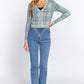 Long Sleeve V-neck Fitted Button Down Plaid Sweater Cardigan