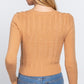 Long Sleeve V-neck Cable Sweater