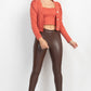 Geometric Cami Puff Sleeves Blazer Top Set