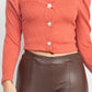 Geometric Cami Puff Sleeves Blazer Top Set