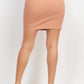 Belted Pocket Solid Mini Skirt