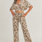 Crop Top Animal Print Set