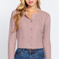 Crew Neck Cable Sweater Cardigan