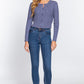 Crew Neck Cable Sweater Cardigan