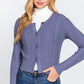 Crew Neck Cable Sweater Cardigan