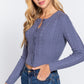 Crew Neck Cable Sweater Cardigan