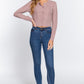Crew Neck Cable Sweater Cardigan