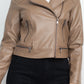 Zippered Notch Lapel Rider Jacket