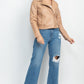 Zippered Notch Lapel Rider Jacket