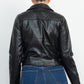 Zippered Notch Lapel Rider Jacket