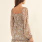 A Floral Print, Woven Mini Dress