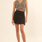V Neckline Plaid Woven Vest