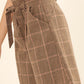 A Pair Of Wide Woven Plaid Shorts